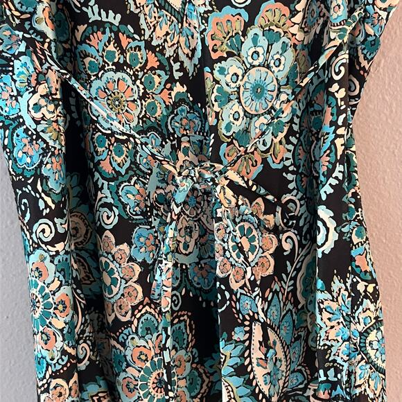 Y2K Self Esteem Floral Silky Satin Tank Top Small Festival Coquette Babydoll - Picture 5 of 5